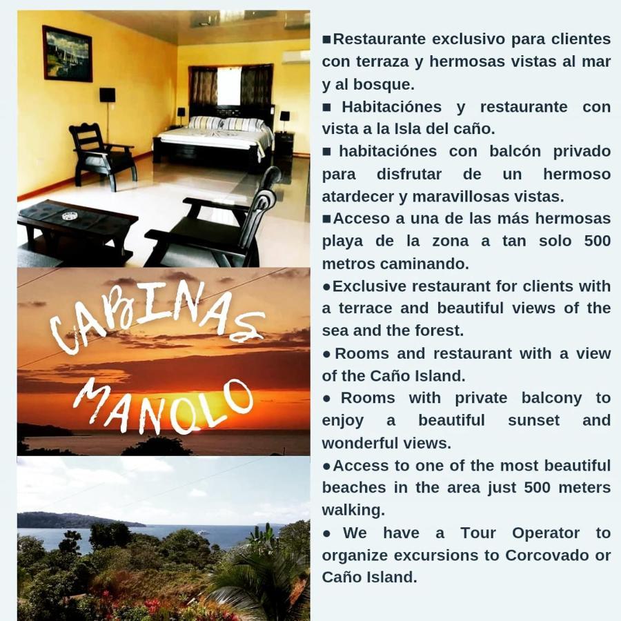 Cabinas Manolo Drake Bay, Ocean And Forest View Екстериор снимка